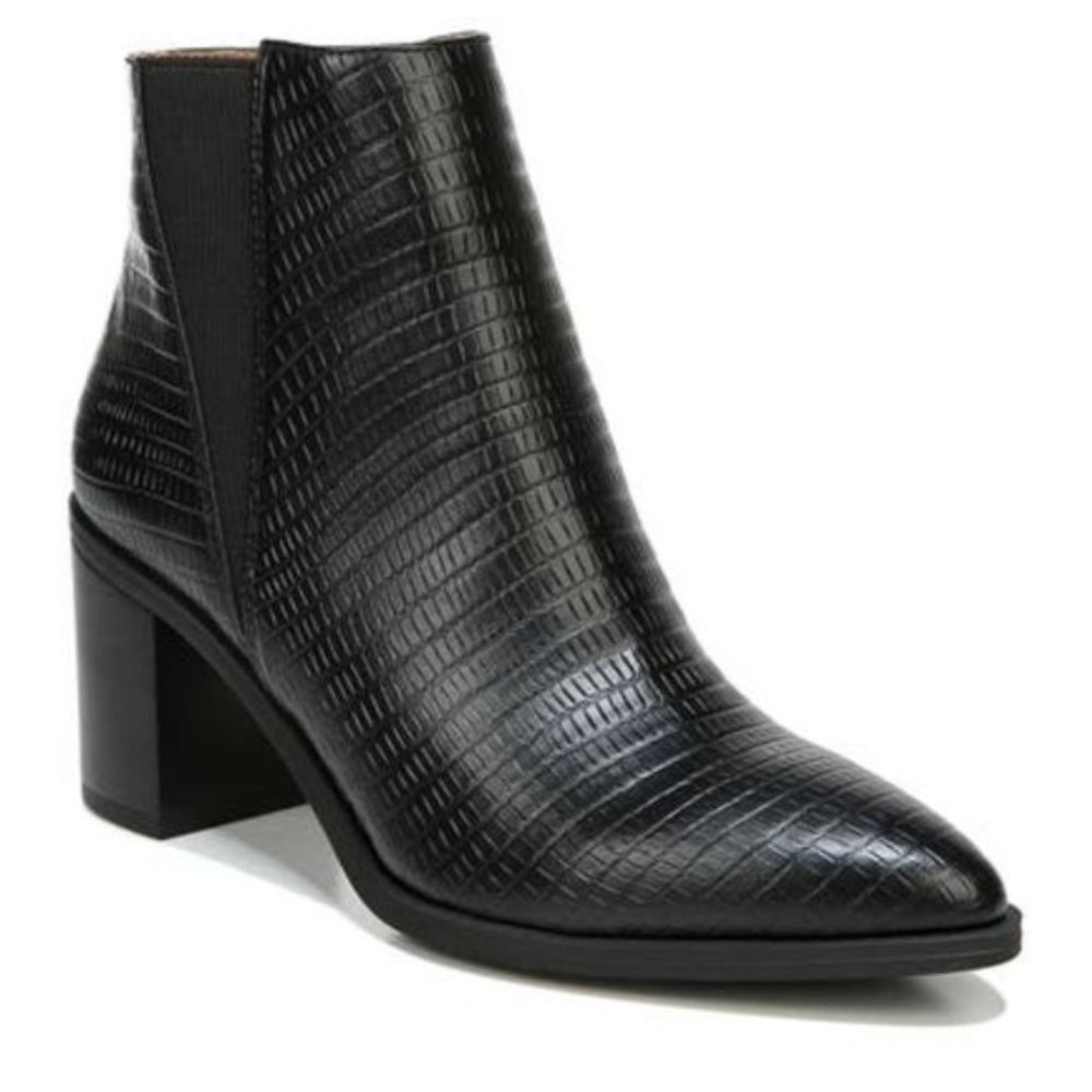 Franco Sarto – Bette Snake Embossed Bootie Black